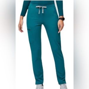 SMALL Figs Caribbean Blue yola scrub pants